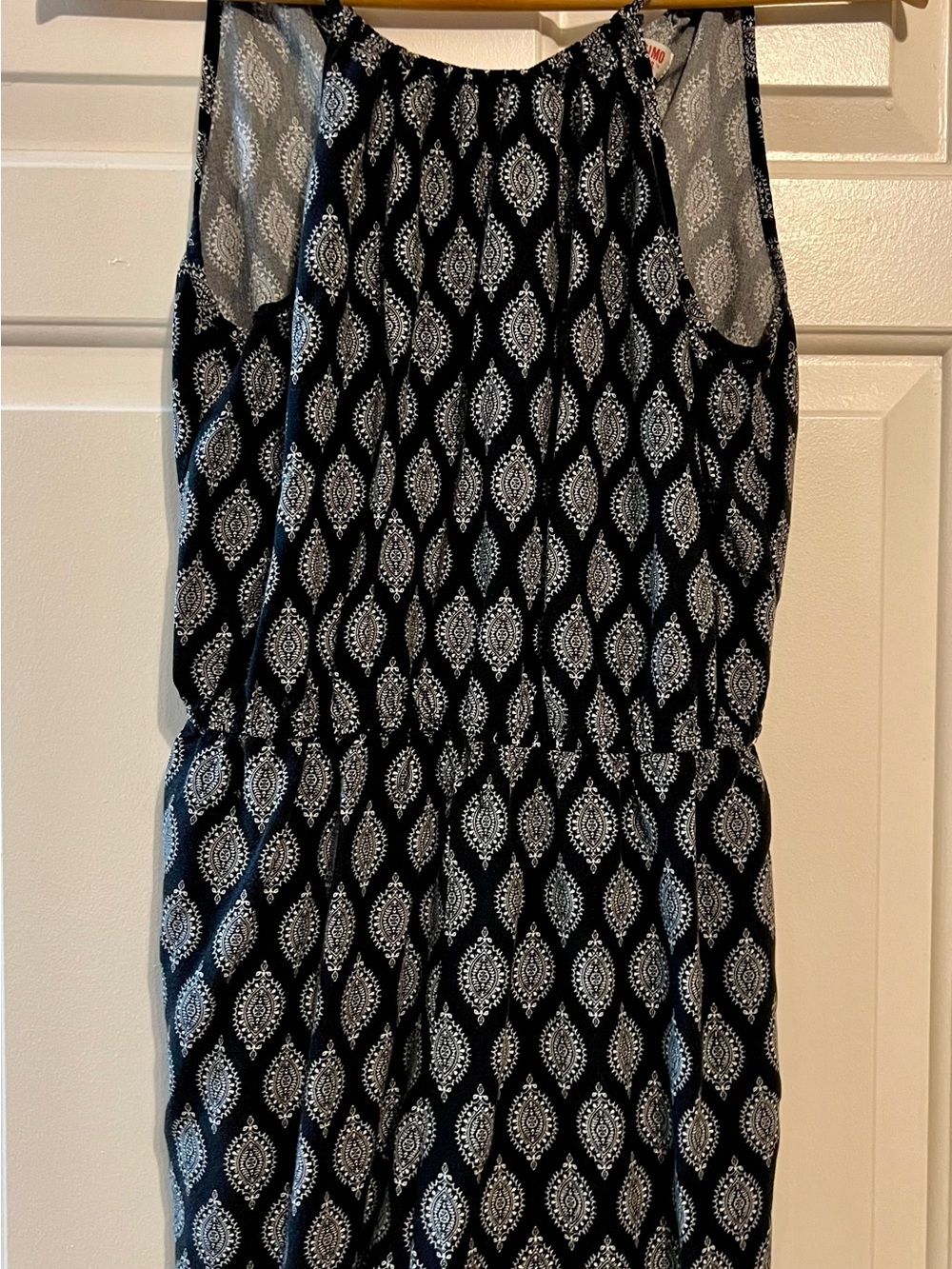 Mossimo Supply Co. Black & White Damask Medallion Cami Romper - Size M